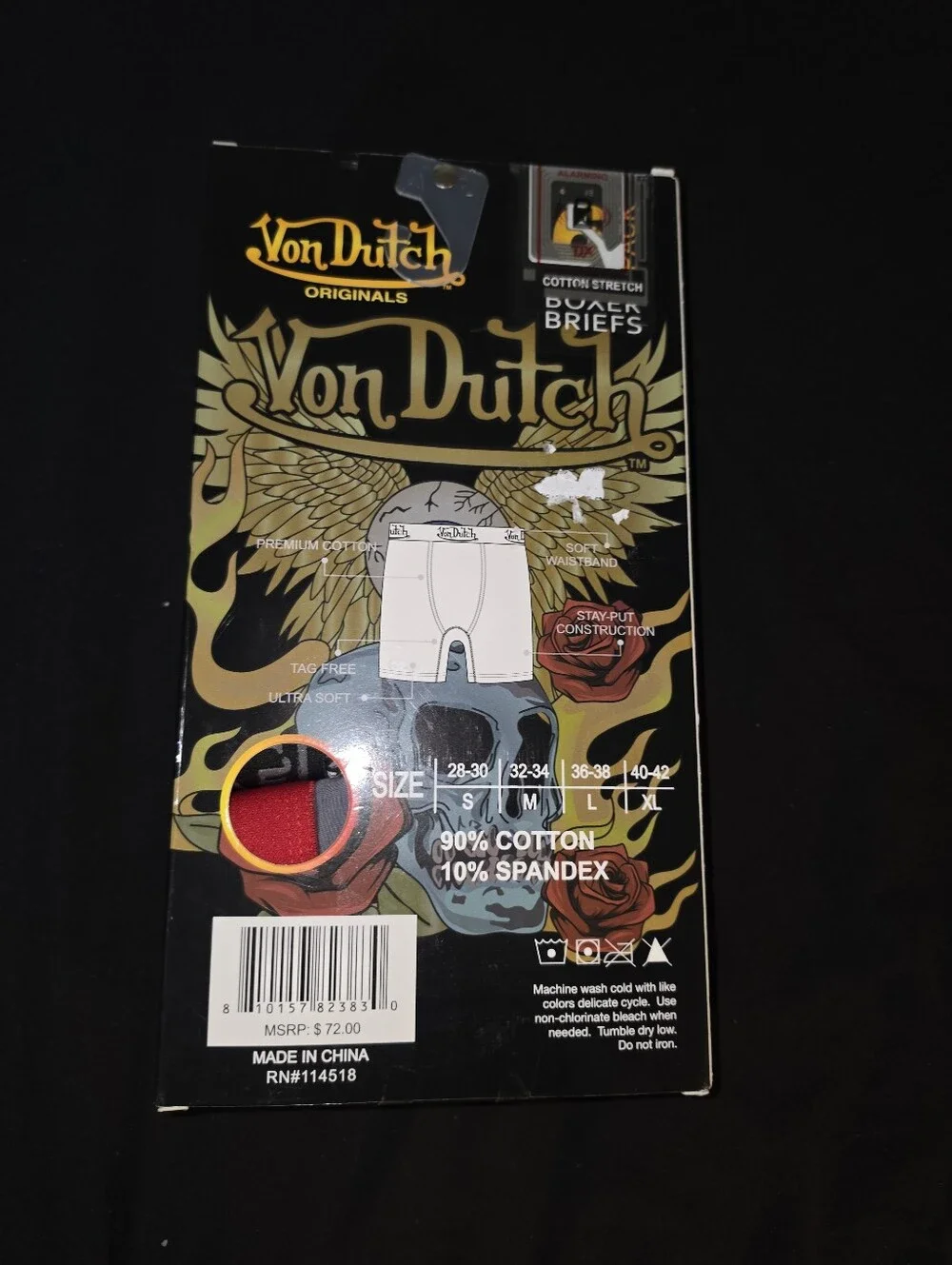 Von Dutch SEALED! NIB! 6-Pack Multicolor Special Boxer Briefs. Sz Lg. R2S!